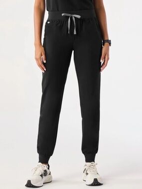 Figs Zamora Black Jogger Scrub Pants joggers Size Medium Petite